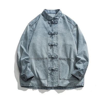 Men's Denim Shirt with Button Front