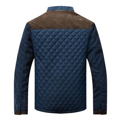 Men’s Navy Quilted Jacket with Pockets