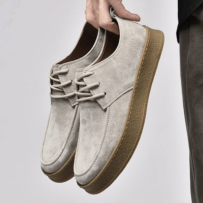 Men’s Taupe Suede Lace Up Shoes