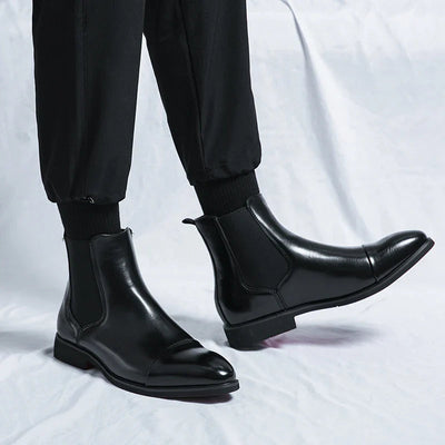 Men’s Black Chelsea Boots Red Sole