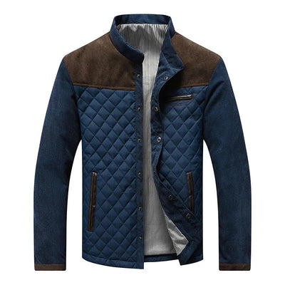 Men’s Navy Quilted Jacket with Pockets