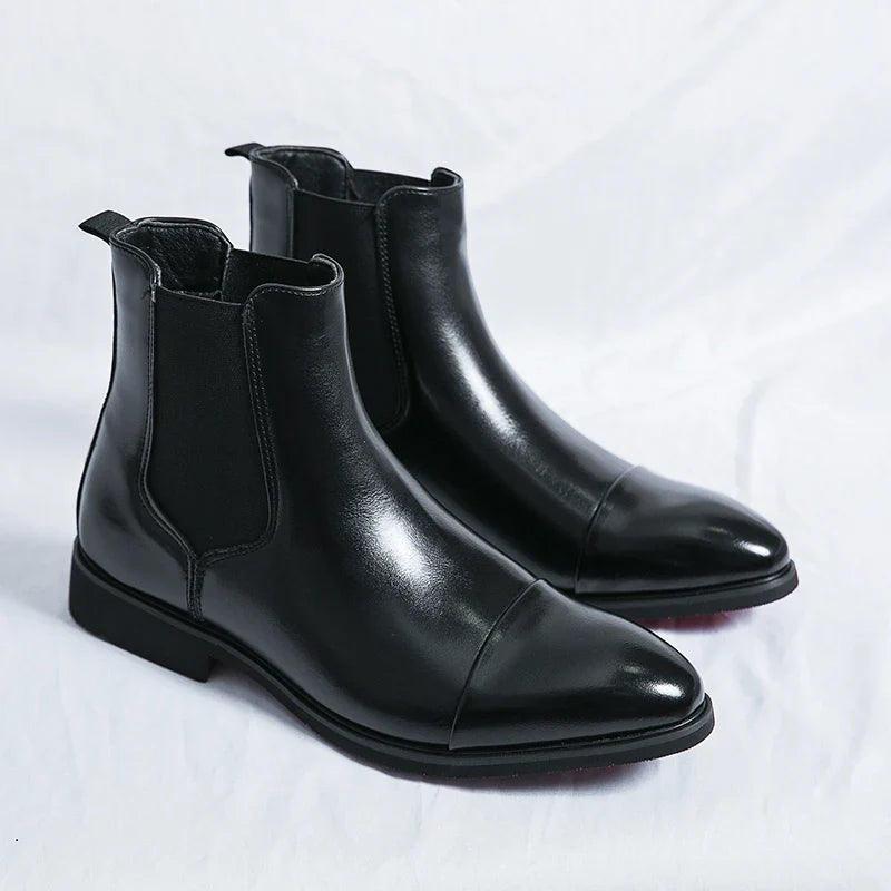 Men’s Black Chelsea Boots Red Sole