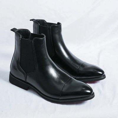 Men’s Black Chelsea Boots Red Sole