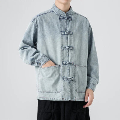 Men's Denim Shirt with Button Front