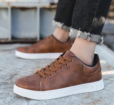 Men’s Lace Up White Sole Sneakers