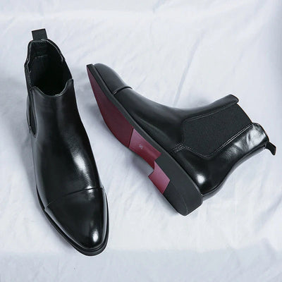 Men’s Black Chelsea Boots Red Sole