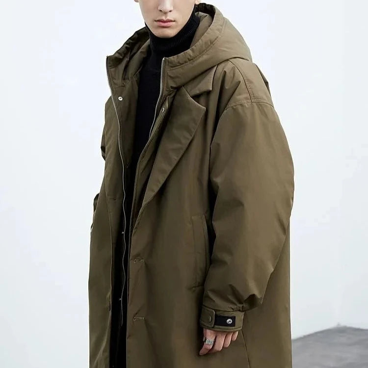 Women's Black Trench Coat Button Closure