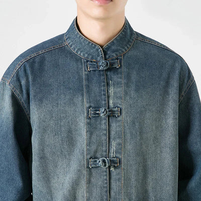 Men's Denim Shirt with Button Front