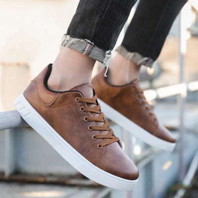 Men’s Lace Up White Sole Sneakers