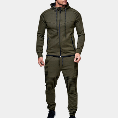 Men's Zip Tracksuit Set with Pants