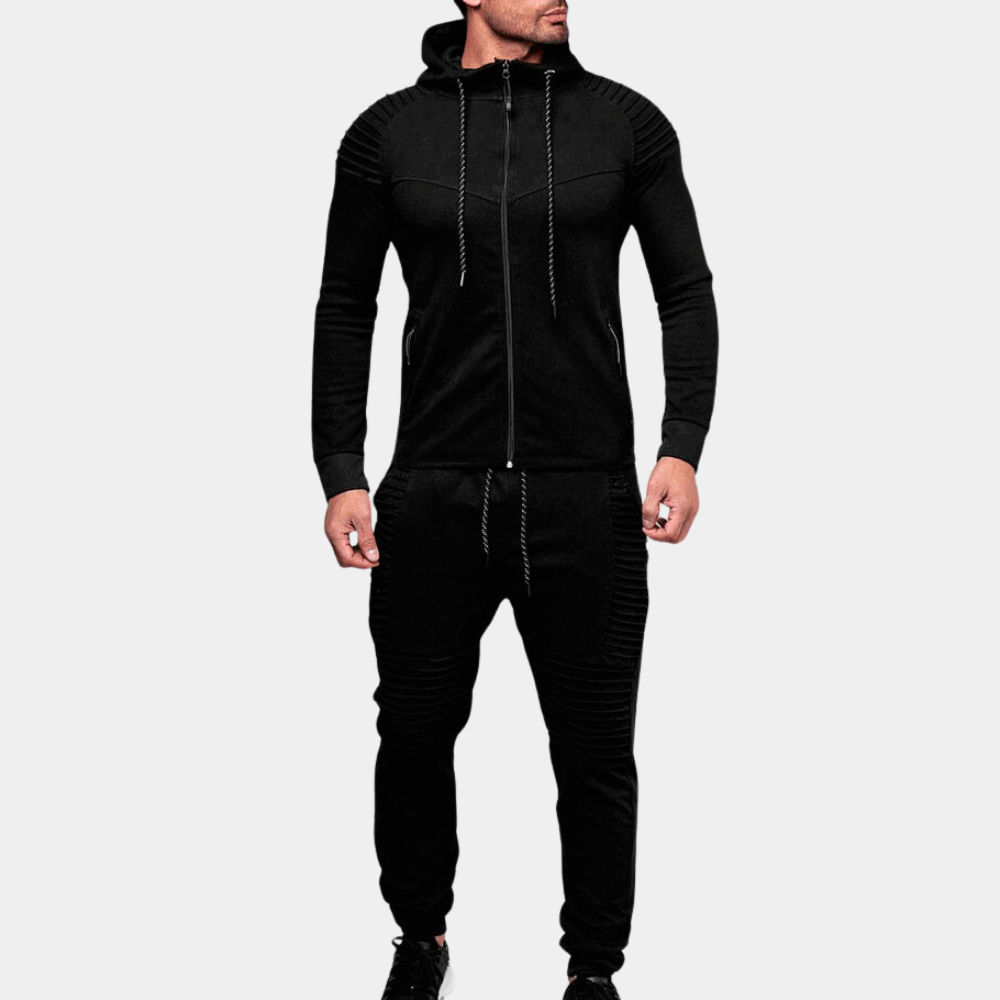 Men's Zip Tracksuit Set with Pants
