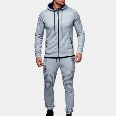 Men's Zip Tracksuit Set with Pants