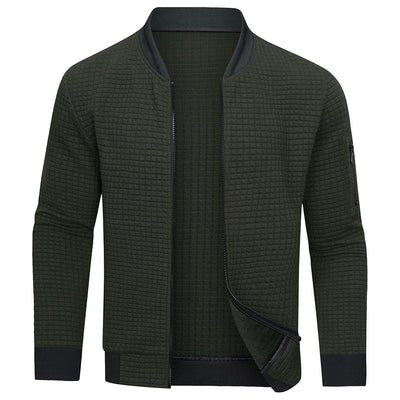 Men’s Textured Knit Jacket with Zipper