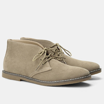 Men's Desert Boots Lace Up Ankle High Textured Sole