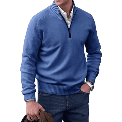 Men’s Zip Up High Neck Sweater