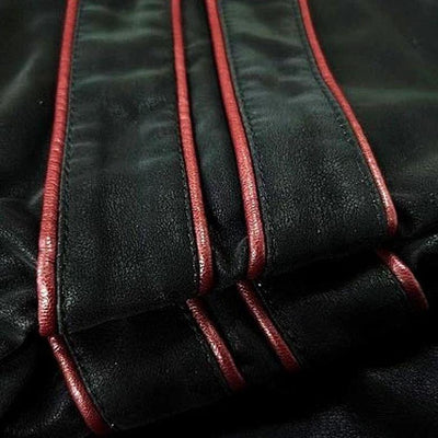 Men’s Black Faux Leather Zip Jacket
