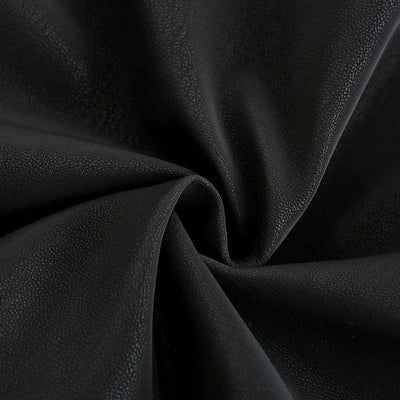 Men’s Black Faux Leather Zip Jacket