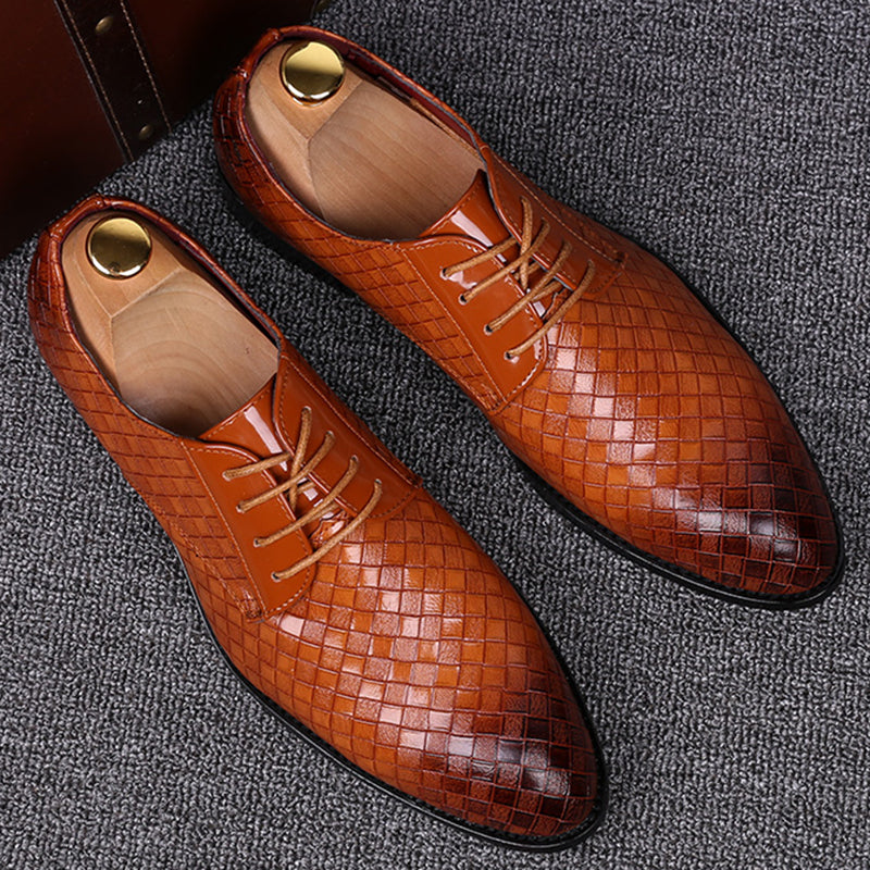 Men's Leather Lace-Up Shoes