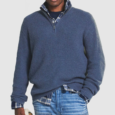 Men’s Quarter Zip Knit Jumper