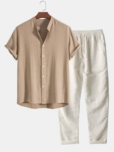 Men’s Linen Blend Shirt and Trousers