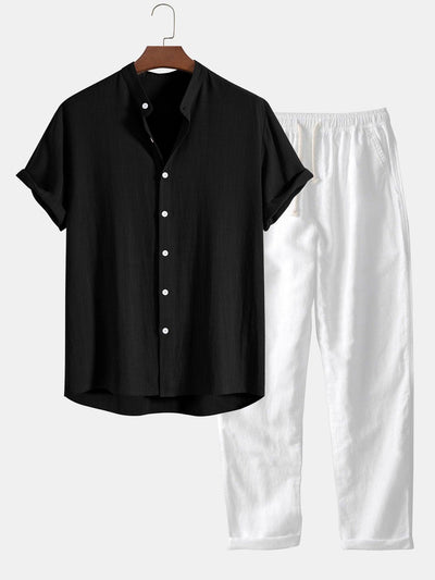 Men’s Linen Blend Shirt and Trousers