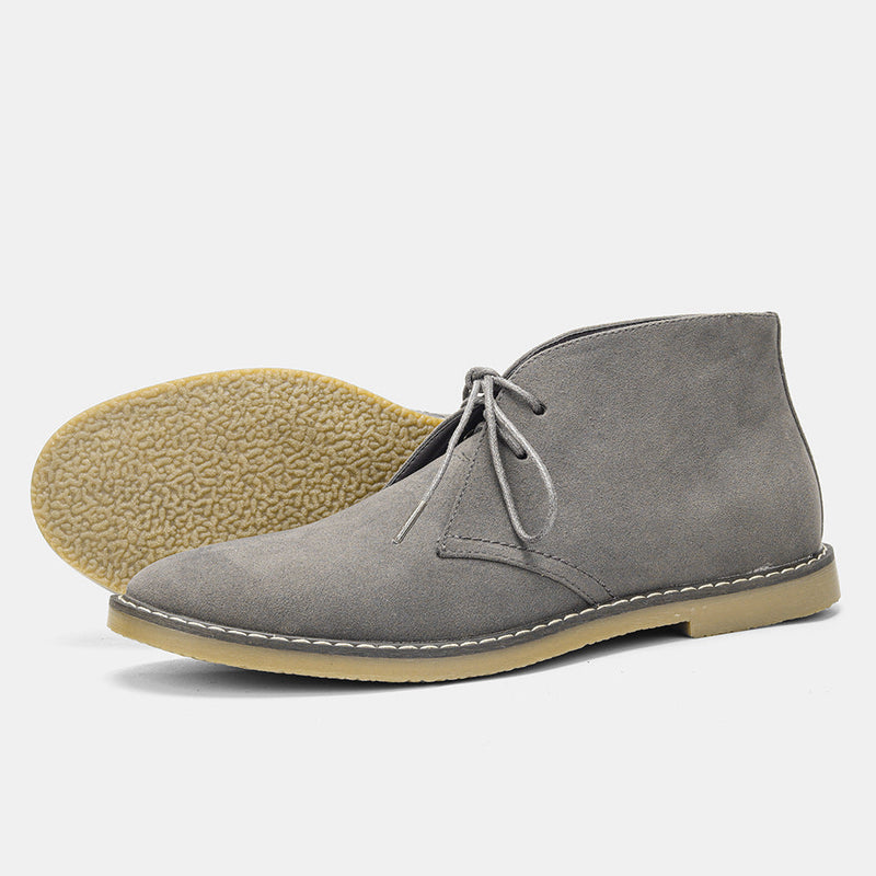 Men's Desert Boots Lace Up Ankle High Textured Sole