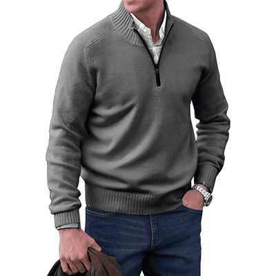 Men’s Zip Up High Neck Sweater