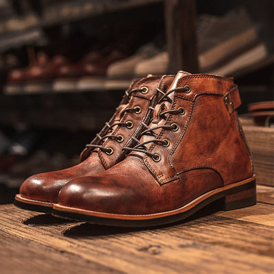 Men’s Leather Lace Up Boots