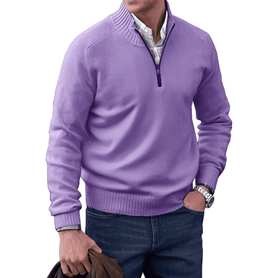 Men’s Zip Up High Neck Sweater